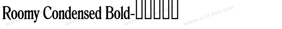 Roomy Condensed Bold字体转换